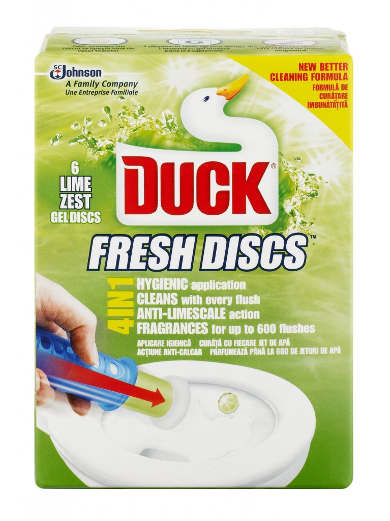 DUCK Toilet Fresh Gel Discs Lime Zest, 6 Discs