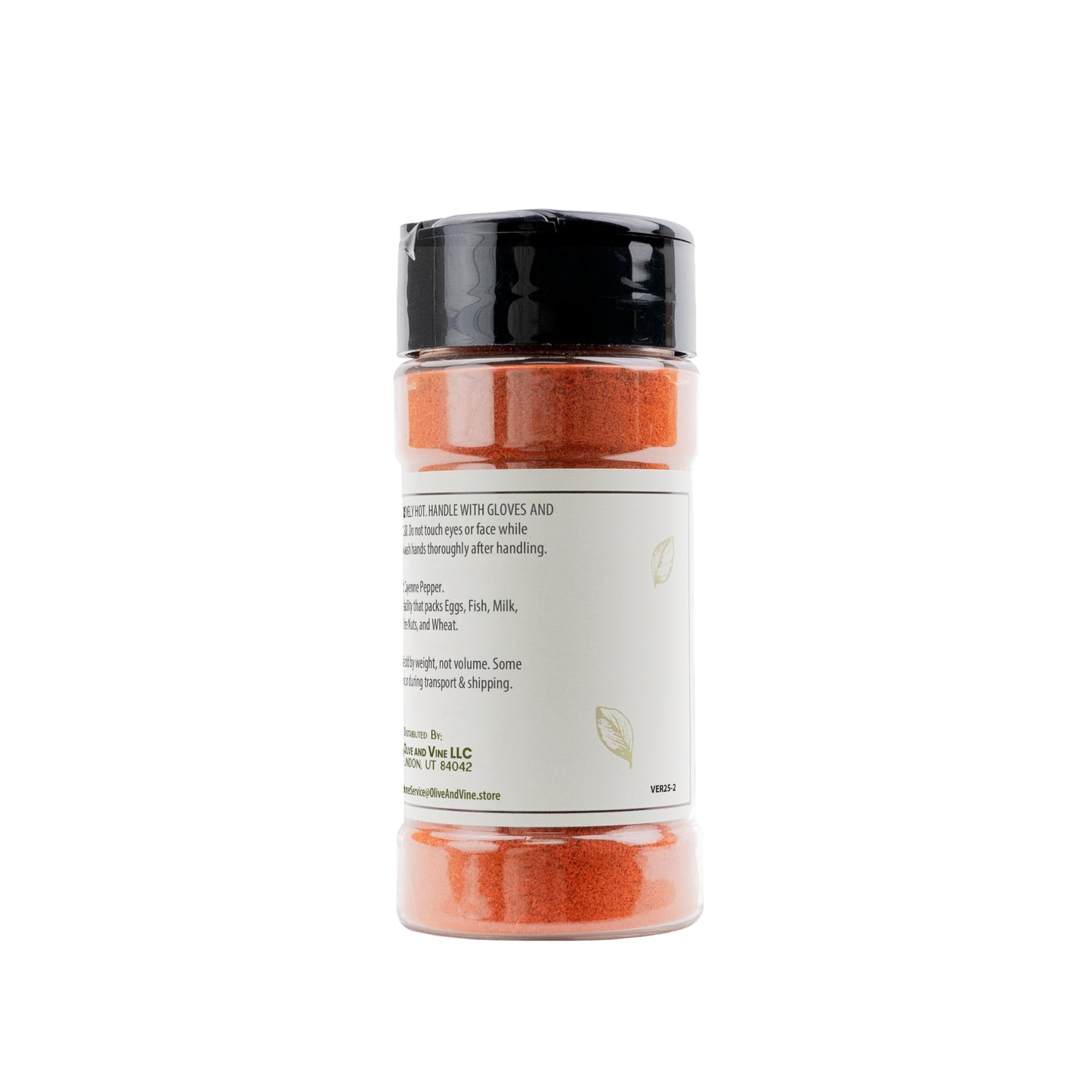 Olive & Vine Cayenne Pepper, Spicy Heat, Seasoning for Chili, Tacos, and Stir-Fries, with Rich Tradition, Authentic Taste, For Global Recipes (1.92
