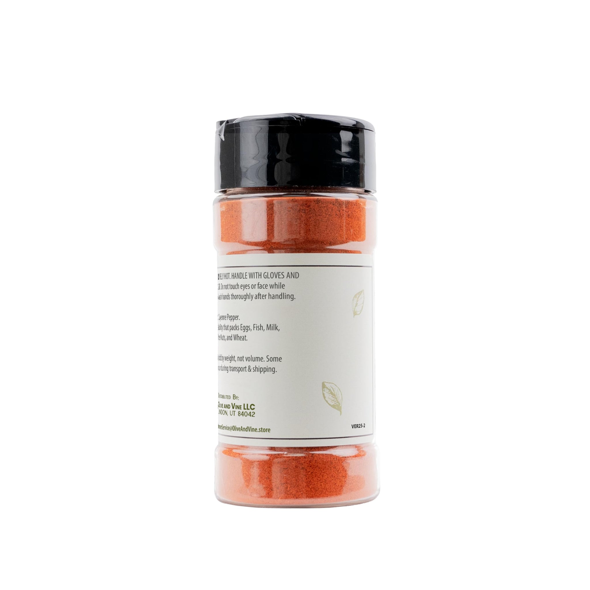 Olive & Vine Cayenne Pepper, Spicy Heat, Seasoning for Chili, Tacos, and Stir-Fries, with Rich Tradition, Authentic Taste, For Global Recipes (1.92