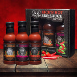 Tony Pigg's Kick'n Hot BBQ Sauce Gift Set (3pk, 19oz ea- Fresno Reaper, Ghost, Creeper)- Hand Crafted Barbecue Sauces w Fresh Pepper Heat- Great