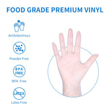 EDI Disposable Vinyl Gloves (Clear) - Powder-Free, Latex-Free (100, Small)