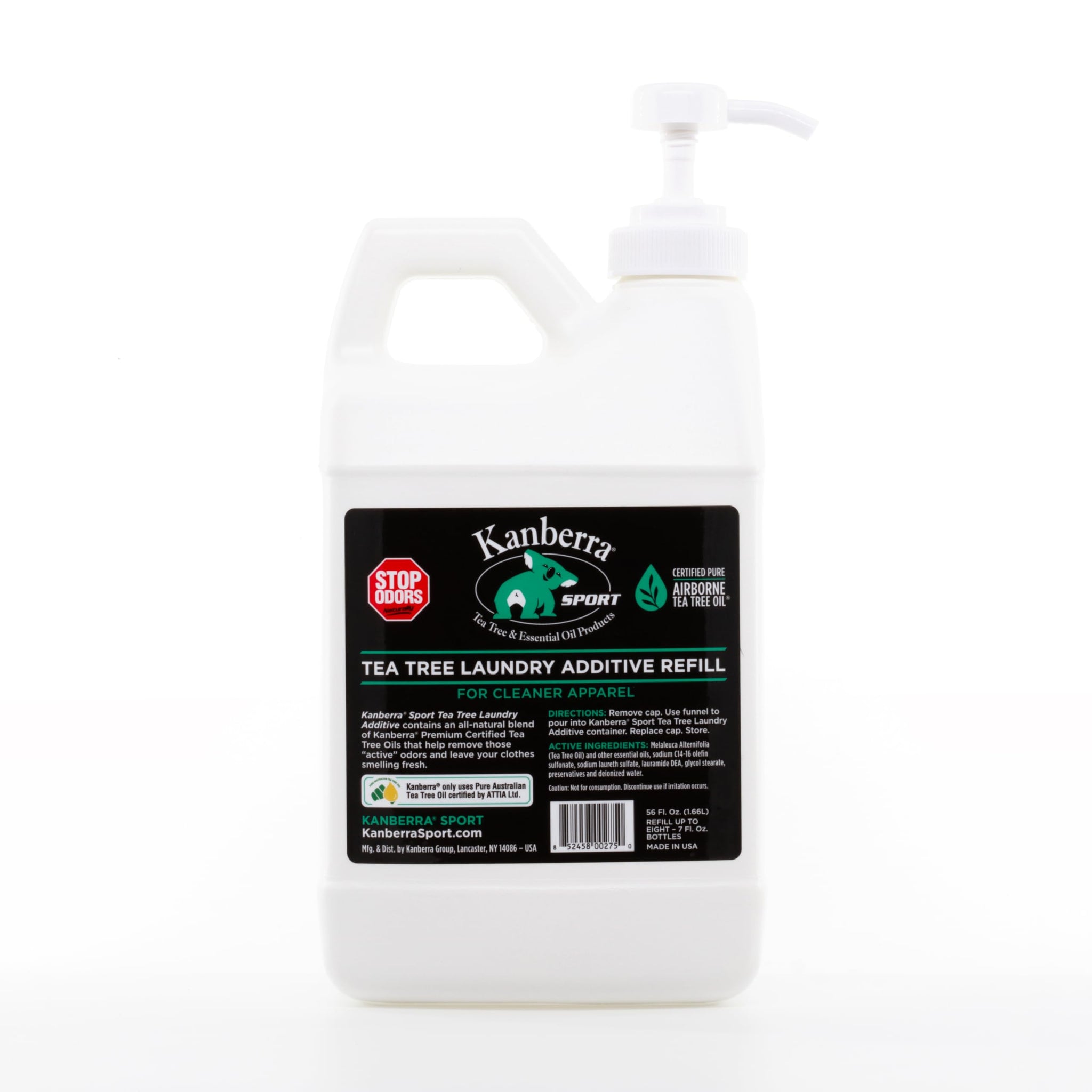 Kanberra Tea Tree Laundry Additive Refill, Plant-Based Odor Eliminator for Cleaner Apparel, 56 FL OZ