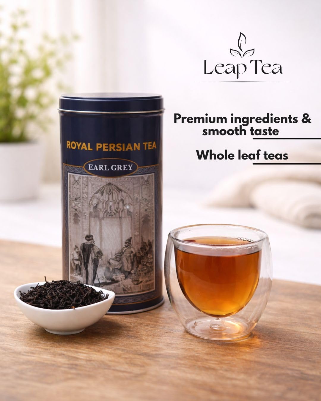 Royal Persian Tea Earl Grey Loose Leaf Ceylon Black Tea, Premium Ceylon Ceylon Tea with Real Bergamot Oil,12 oz (340g) Aromatic Citrus Flavor, Hot or