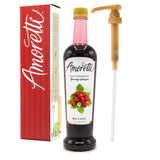 Amoretti - Wild Strawberry Beverage Infusion, 94 Servings Per Bottle (750 ml) - Drink Mix & Water Enhancer with Pump for Flavoring Cocktails, Waters