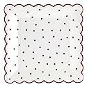 Santa Barbara Design Studio Christmas Disposable Plate Scallop Edged Square Disposable Paper Plates, 9-Inch, Red Polka Dot