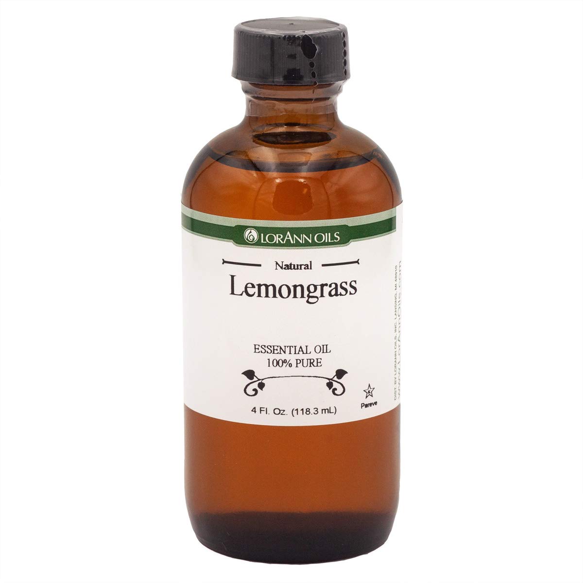 LorAnn SS Lemongrass Oil, Natural Flavor 4 Ounce Bottle