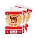 Flax Pita 3 Pack - Joseph's Pita Bread Value 3-Pack, Flax Oat Bran and Whole Wheat, 7g Carbs per Serving, Fresh Baked (6 per Pack, 18 Pitas Total)