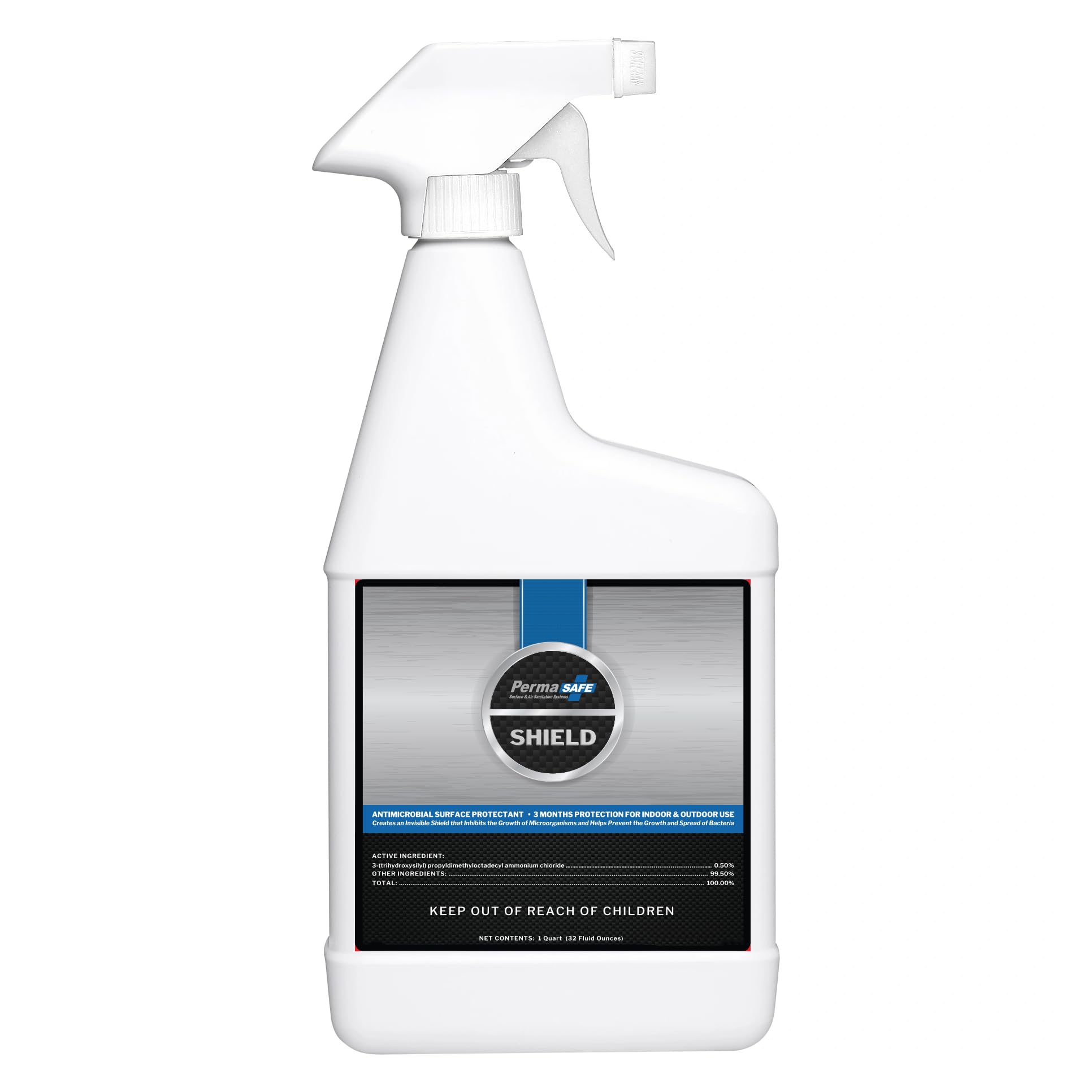PermaSafe SHIELD 90-Day Antimicrobial Surface Protectant Spray | Long-Lasting, Multi-Surface Protection Against Growth & Spread of Bacteria, Mold