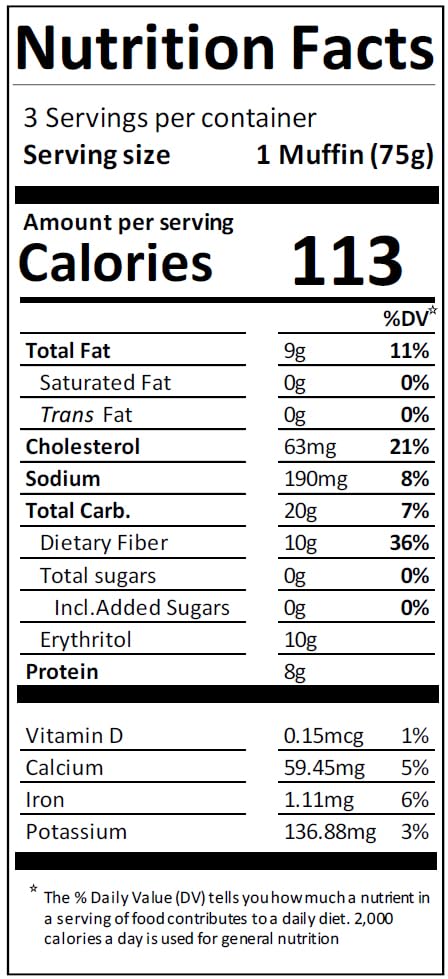Smartmuf'n Banana Nut Gluten Free - Sugar Free - Keto Friendly - 6 pack