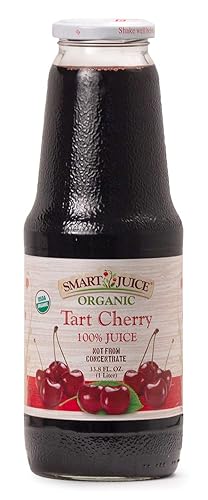 Smart Juice Organic Tart Cherry Juice - 33.8 fl oz (1L) - (Pack of 6) 100% Juice Not From Concentrate