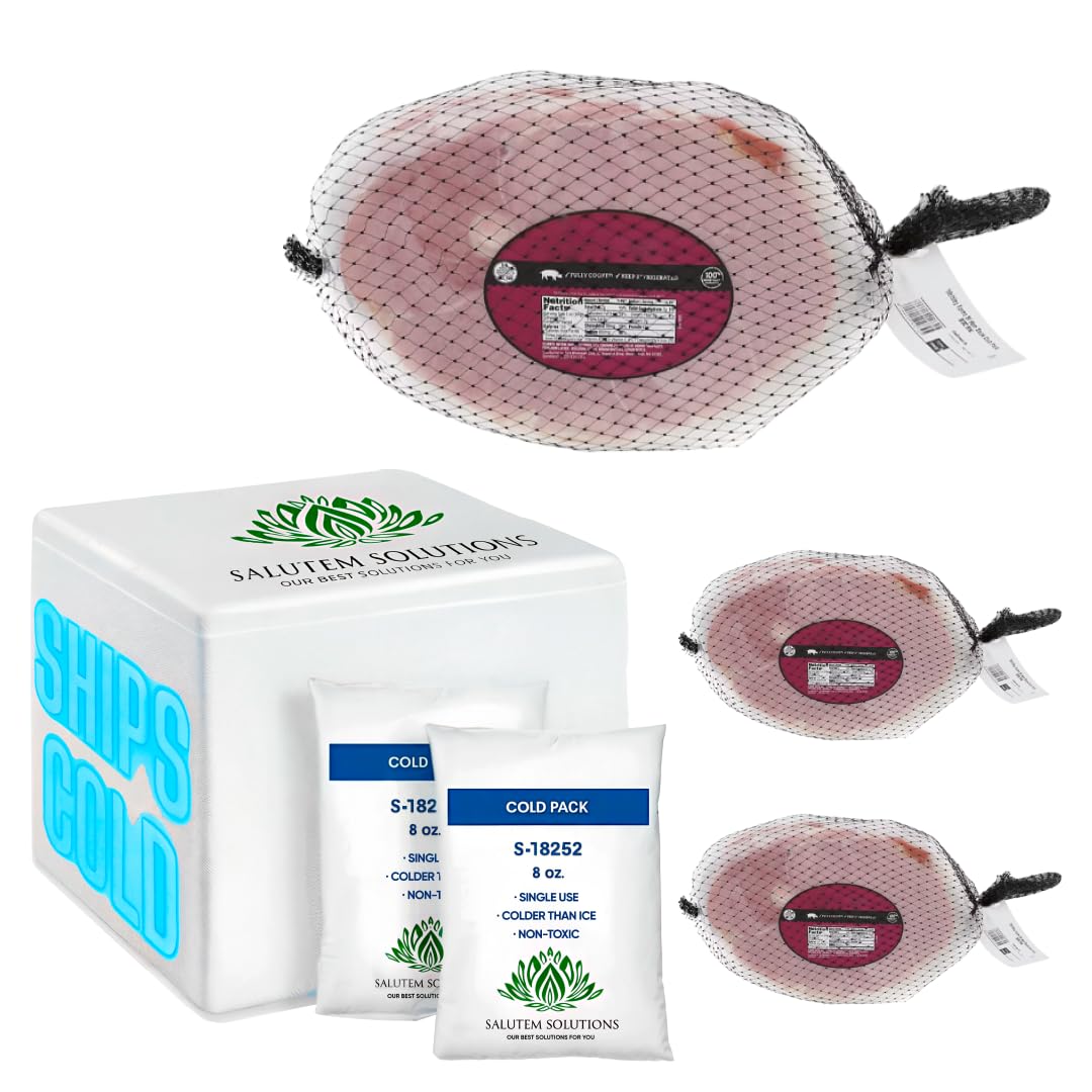 Salutem Vita - Bone-in Ham Steak, 4.5 lbs. (actual weight may vary within 5%) - Pack of 3