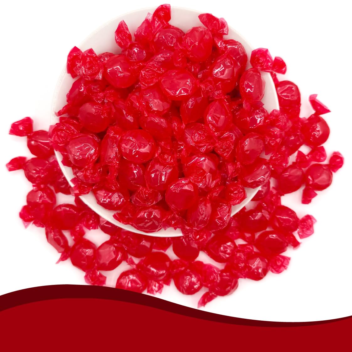 Cinnamon Discs Hard Candy - 2 Pound Bulk Pack (About 150 Count) - Christmas Candies - Individually Wrapped Cinnamon Bulk Candy - Sweet and Spicy