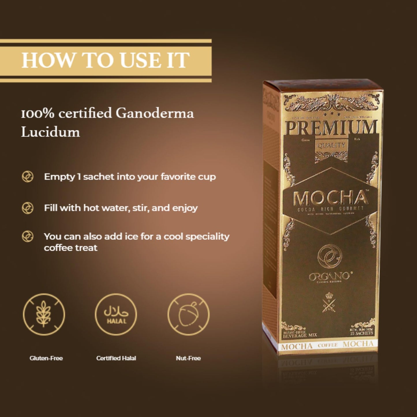 ORGANO Gourmet Cafe Mocha (15 sachets)
