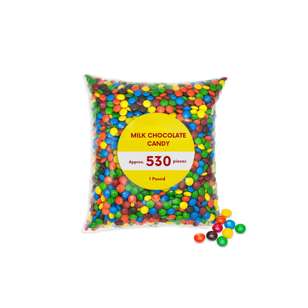 Milk Chocolate Candy Coated Pieces Bulk Bag - 1 lb (Approx. 400 pieces)