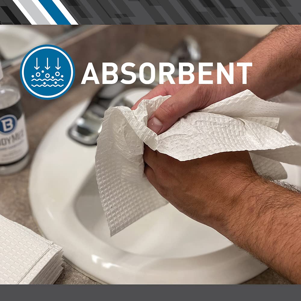 BodyMed 3 Ply Tissue/Poly Professional Towels - Disposable Paper Towels - 13-Inch x 18-Inch - Case of 500 - White