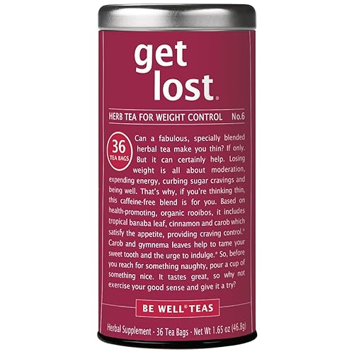 The Republic of Tea - Flavorful Weight Control Herbal Tea | Get Lost Number 6 Weight Control Herb Tea, No Caffeine | 1.65 Ounces, 36 Tea Bags