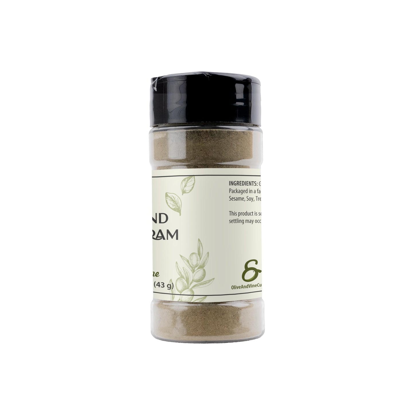 Olive & Vine Ground Marjoram, Earthy & Sweet, Seasoning for Soups, Stews, and Roasts, With Rich Tradition, Authentic Taste, For Global Recipes (1.52