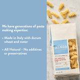 DeLallo Giant Fusilli Pasta, Curly Long Spiral Noodles, Vegan, Kosher, Non-GMO, Made in Italy with 100% Durum Wheat Semolina, Bronze Cut, 16 oz Bag