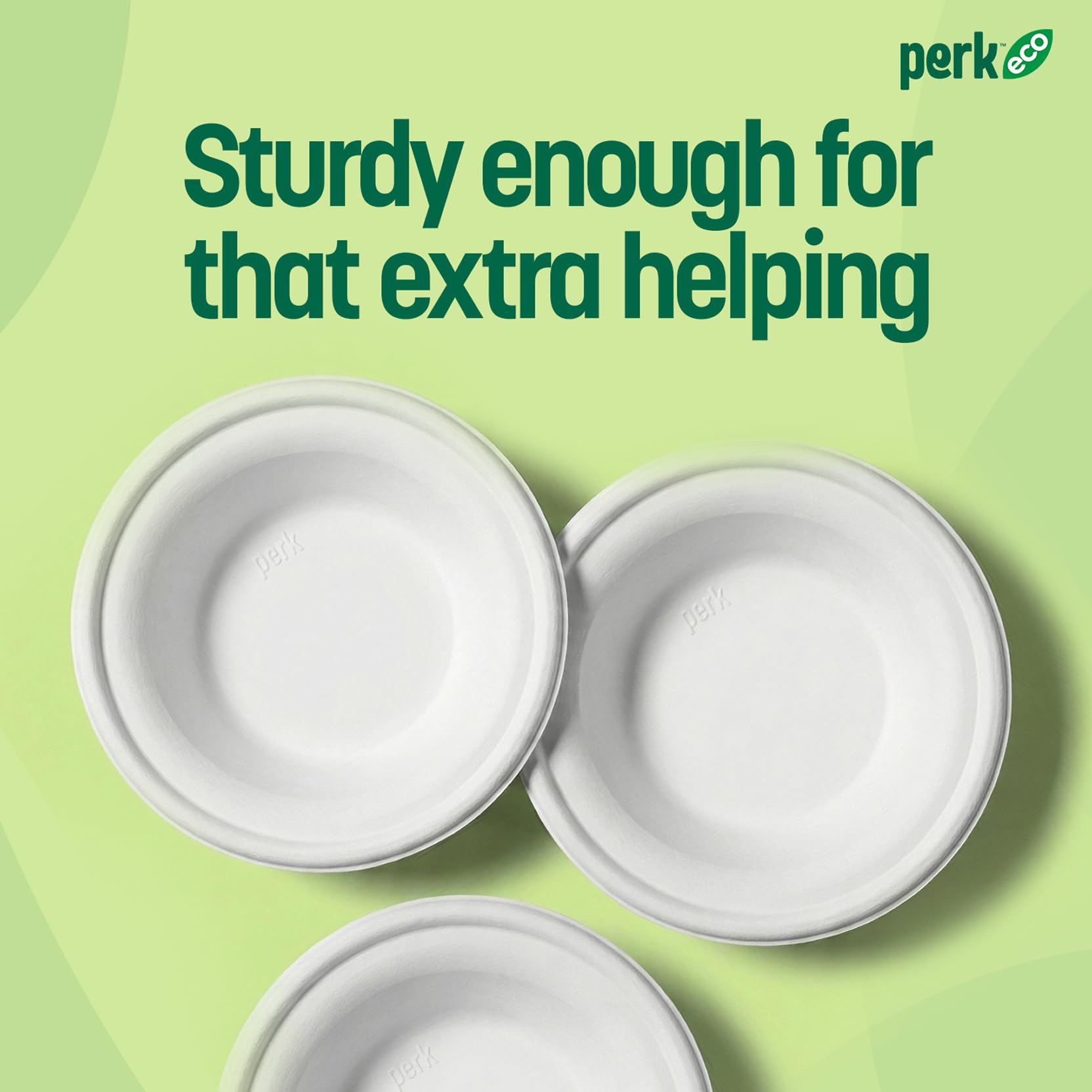 Staples Perk Eco 12 Oz Compostable Paper Bowls, 125 Count Bulk Disposable Bowls for Soups, Snacks and Everyday Meals, White