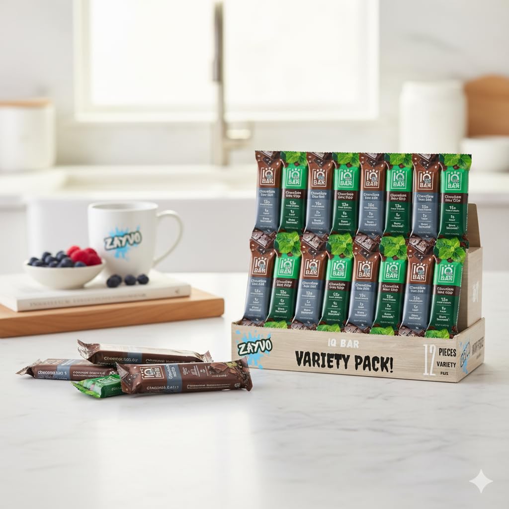 Protein Bar Variety Pack, 1.6 oz., 12 ct | High Protein Snack Bars, Low Sugar & Keto Friendly, Brain & Body Fuel, Convenient On-the-Go Nutrition