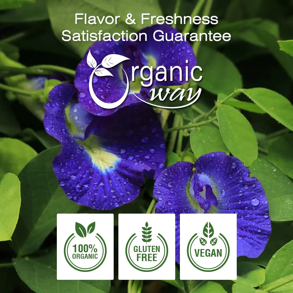 Organic Way Shankhpushpi (Convolvulus prostratus) Powder - Organic & Kosher Certified | Raw, Vegan, Non GMO & Gluten Free | USDA Certified | Origin