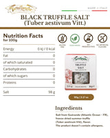 TartufLanghe Black Truffle Salt - Italian Seasoning with Guérande Grey Sea Salt and Real Black Truffle for Meats Eggs Vegetables Potatoes