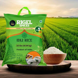 Rigel Spices Idly Rice10 lbs (4.54 kg) | Authentic South Indian Rice for Soft & Fluffy Idlis and Crispy Dosas | Ideal for Breakfast, Daily Meals, and Traditional Recipes