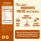 Ayoh! Miso Mayo with Avocado Oil | 12 oz (Pack of 1) | Gluten Free, Non-GMO, Keto Friendly | Ultimate Condiment for Sandwiches, Burgers, Bowls, Dips