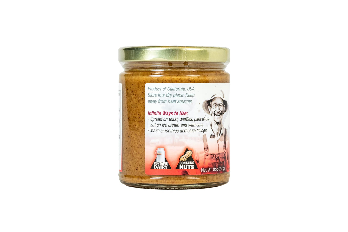 Smart Nuts Hazelnut Nut Butter - Roasted Hazelnuts with Honey & Tahini, Creamy Artisan Spread, 9 oz