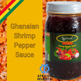 Special Shito |Shrimp Sauce Hot Sauce |Ghana Shito | Premium Blend of Shrimp | Fish Powder |Spices & Hot Dried Pepper (8 oz Mild)