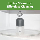 Tovolo Microwave Steam Cleaner for Inside Microwave Oven Easy to Use Fill Lines for Water Vinegar Helps Clean and Deodorize, Microwaveable Silicone
