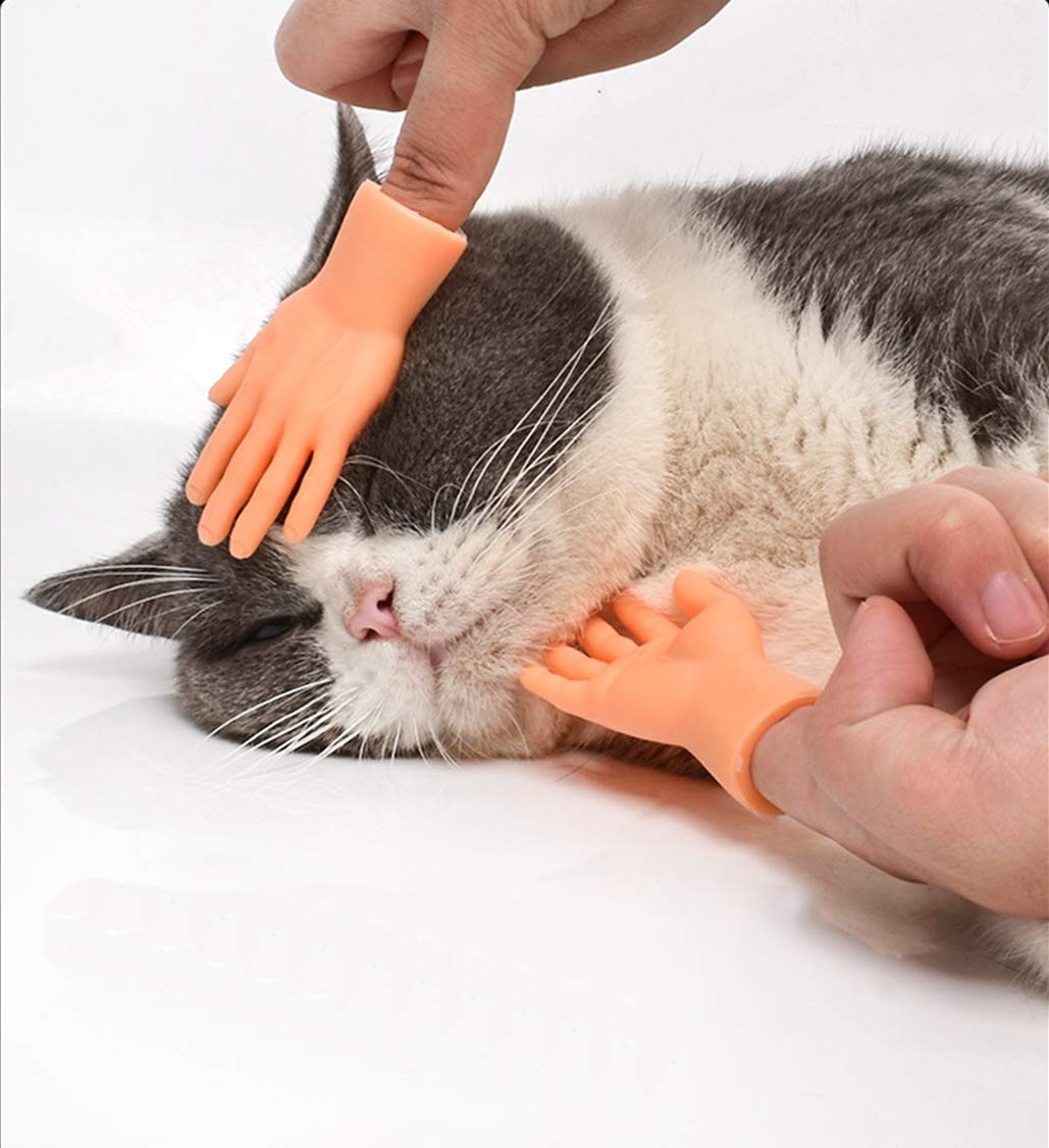 Aomomy Cat Cute Mini Hands Touch Cheek Brushes Finger Toys 1 pairs of fingers