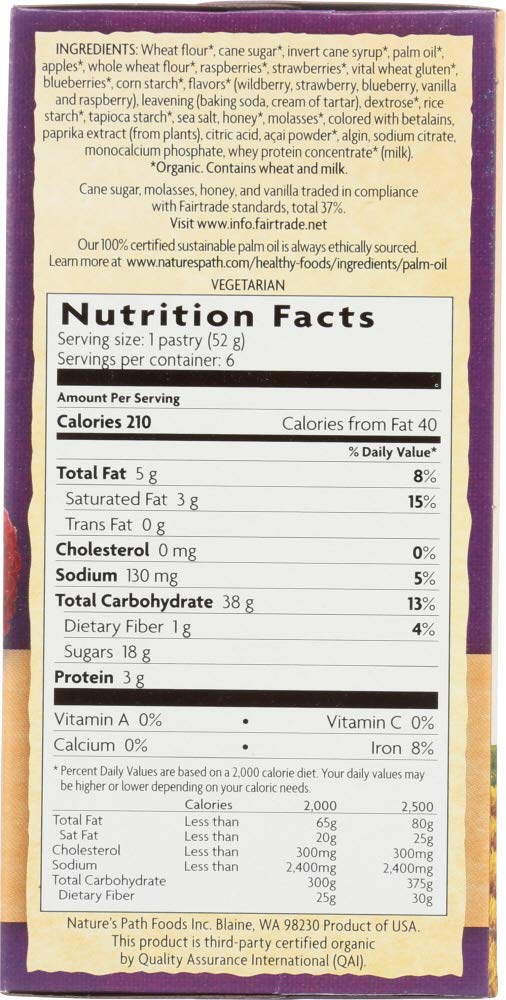 StarSun Depot (NOT A CASE) Organic Frosted Toaster Pastries Wildberry Acai
