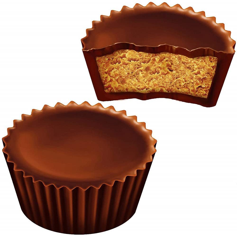 Reese Miniature Peanut Butter Cups Candy 45 pcs (1 lb) Individually Wrapped Milk Chocolate Cups in Festive