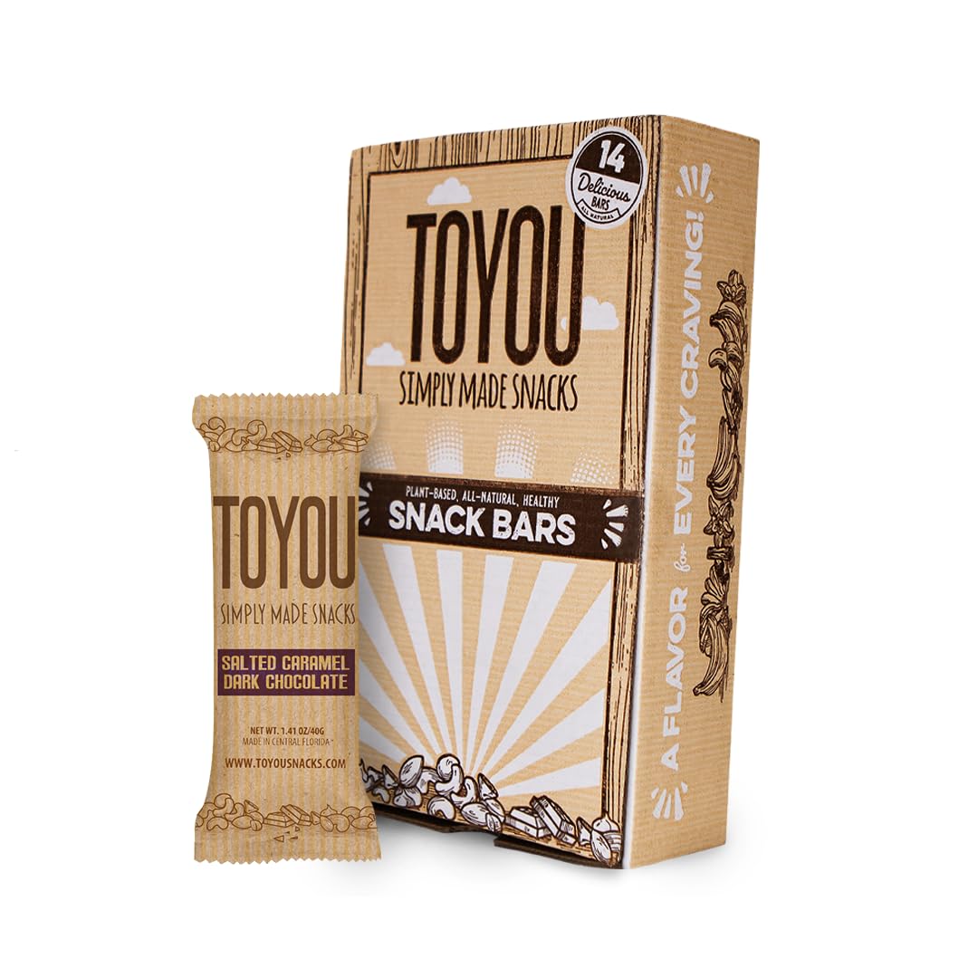 ToYou Granola Bars Dried Fruit & Nuts Bars -14 Count, Gluten Free, Healthy Snacks for Adults and Kids, Breakfast, Home or Office Treats with Protein