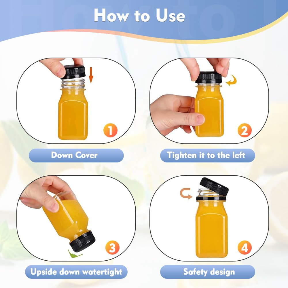 LIMITADA Black Plastic Juice Bottles