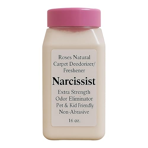 Roses Natural Carpet Deodorizer Powder - Multiple Scents, Pet & Kid Friendly, 16 oz (Narcissist)