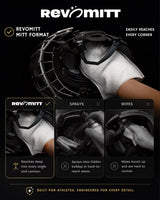 RevoMitt Sports Gear Cleaning Mitts - Pre-Moistened Mitts to Clean and Deodorize Shoes, Yoga Mats, Boxing Gloves, Cleats, Helmets, & More - 20 Count