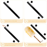Lambswool Duster with Solid Wooden Handle,Leather Hang Strap,18.9 inch Long,Natural Feather Duster for Cleaning Ceiling Fans,Window Blinds,Computer