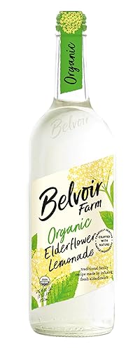 Belvoir Organic Elderflower Lemonade, 25.4 Fl Oz | Organic and Refreshing Elderflower Lemonade | Made with Natural Ingredients | Perfect for Summer |