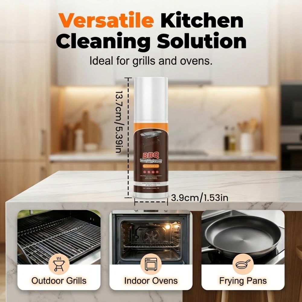 SundownAura Fast-Acting Heavy-Duty Grill Degreaser Spray, 2026 New bbq grill cleaner and degreaser smoky stains degreaser For Outdoor BBQ Cleaner
