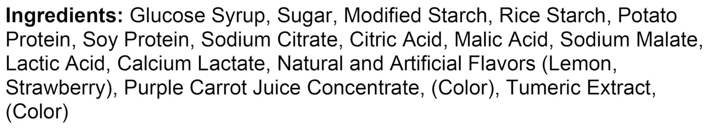 Swedish Style Sour Candy - Lemon & Strawberry Butterflies, 1 Pound Resealable Bag - Delicious Swedish Candy