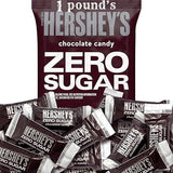 HERSHEY'S Zero Sugar Assorted Chocolate Candy Bag, Zero Sugar Assorted Flavors, for Special Occasions (1 Pound, Milk Chocolate)