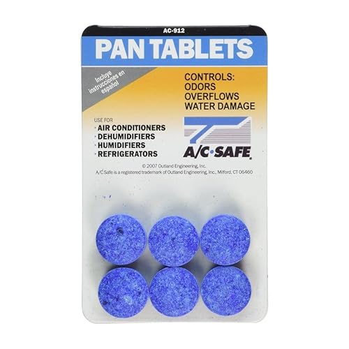 AC-Safe Air Conditioner Pan Cleaner Tablets - 6 Ct - Drain Pan for HVAC Drain Line - Condensate Line Maintenance Tablets - Unit Care Solution