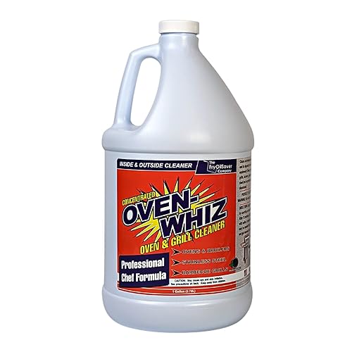 1 Gallon (128 Oz.) Oven-Whiz Oven & Grill Cleaner by FryOilSaver Co., Removes Tough Stains, Carbon, Grease & Food Burnt for BBQ Grills, Ovens, Grates