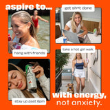 ASPIRE® Mango Lemonade, Healthy Energy Drink 80mg Natural Caffeine, Zero Sugar No Carbs Keto Friendly, 24 Pack Green Tea Sugar Free Drink Low Caffeine