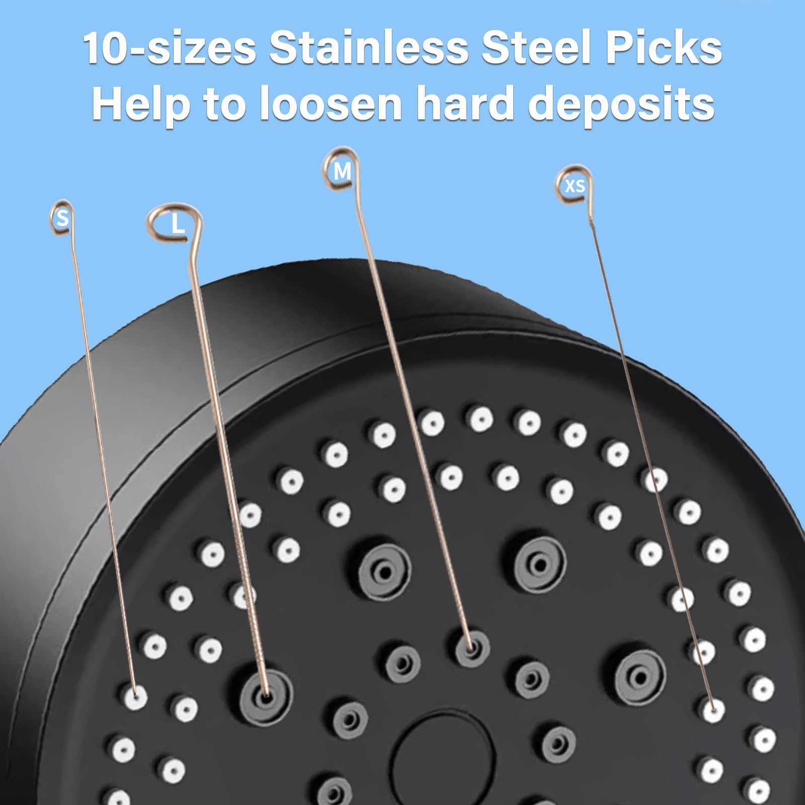 RWNXKARN 30 Pcs Shower Head Cleaner Tool with Shower Head Cleaning Brushes & Showerhead Cleaner Picks - Unclogs Clogged Nozzles, Removes Hard Water
