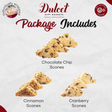 Dulcet Gift Baskets Artisan Scone Happy Holidays Gift Tin, Gourmet Pastries Gifting for Men, Women, Friends and Families