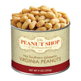 The Peanut Shop of Williamsburg Hot Southern Jalapeno Peanuts with Jalapeno, Onion, Garlic, Hand Cooked Virginia Peanuts, Gluten Free, Kosher - 9 Oz