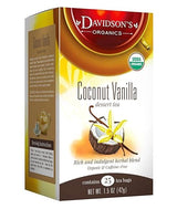 Davidson's Organics, Coconut Vanilla, 25-count Tea Bags, Pack of 6